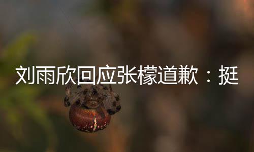 欣回扰 刘雨张檬之间挺好 勿檬道应张雨欣什么事情歉和刘发生