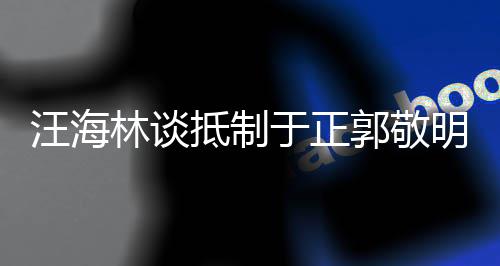 二人林谈早已剧行抵制汪海被编明于正业开郭敬除
